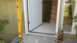 Jeld Wen Front Door Installation  Really crappy products and craftsmanship PART 1 [upl. by Barrus599]