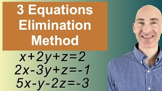 Solving Systems of 3 Equations Elimination [upl. by Ednutabab257]