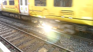 Merseyrail 507 009 making arcs at Birkdale station [upl. by Sy]