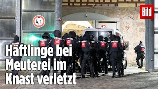 Gefängnismeuterei Polizei stürmt Knast in Thüringen  JVA Untermaßfeld [upl. by Leumek699]